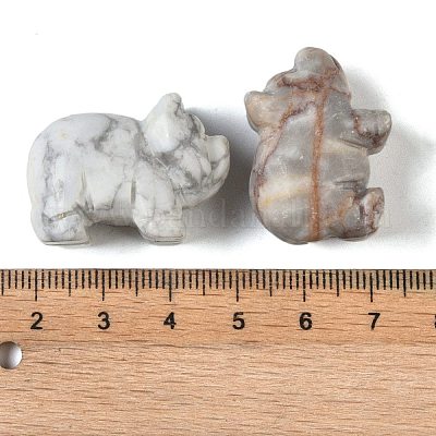 天然混合宝石彫刻豚の置物 自宅オフィスデスクトップ風水装飾 28~30.5 