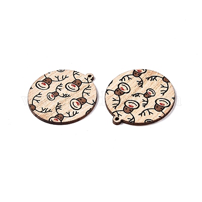 Подвески из дерева тополя с принтом FIND-N005-74O-1