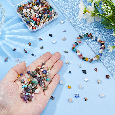 2 нити натуральных и синтетических смешанных бусин из драгоценных камней G-DC0001-56-1