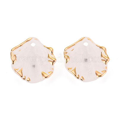 Подвески из матового пластика в виде лепестков KY-T041-20B-1