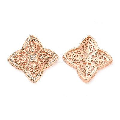 Филигрань для стойки для цветов покрытие латунь микропаве кубический цирконий многожильные звенья ZIRC-L034-03RG-FF-1