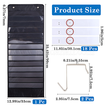 Карманный график ежедневного расписания из оксфордской ткани AJEW-WH0314-190-1
