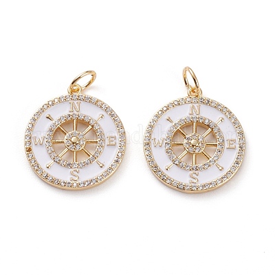 Латунные микропаве прозрачные подвески с фианитом KK-C100-28G-1