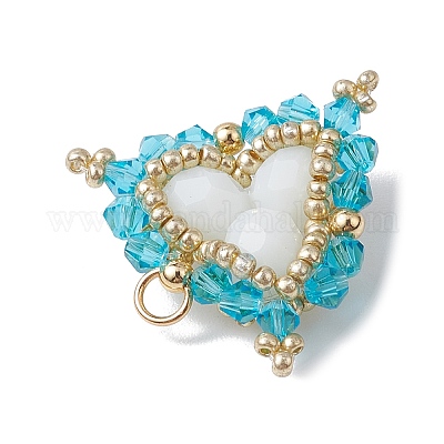 Стеклянные бусины треугольные подвески PALLOY-MZ00452-03-1