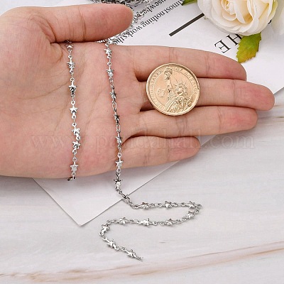 Не тускнеющие звенья цепи из нержавеющей стали 304 длиной 3.28 фут X-CHS-K001-40-1