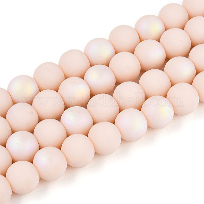 Нити из матовых непрозрачных стеклянных бусин GLAA-T032-P8mm-MBB09-1