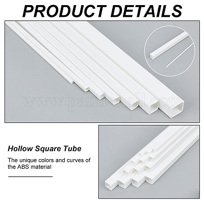 35 шт. 7 стиля квадратных полых труб из АБС-пластика AJEW-OC0005-18-1