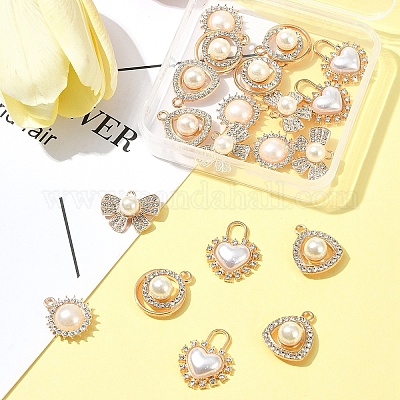 20 шт. 5 стиля подвески из сплава со стразами ALRI-FS0001-06-1