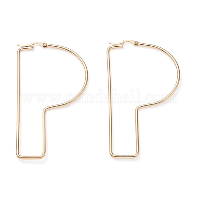 Серьги-кольца из нержавеющей стали 304 EJEW-F251-A02-P-1