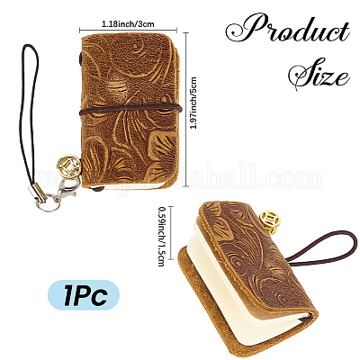 Mini carnet en peau de vache&nbsp;AJEW-CL0005-43A-1