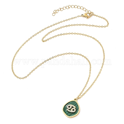 Ожерелья с подвеской в виде созвездия из нержавеющей стали 304 с микропаве из кубического циркония NJEW-R021-01G-04-1