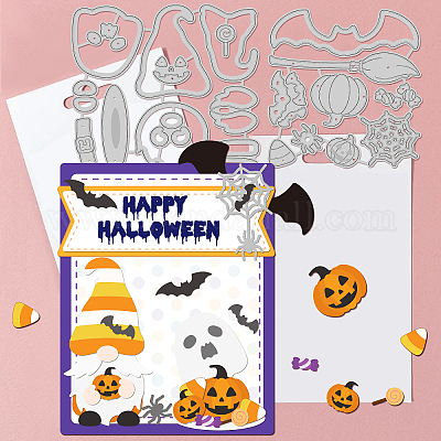 2 Pcs Halloween Die Cuts for Card Making and Scrapbooking, Metal