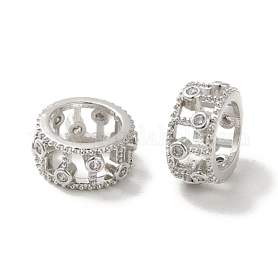 Стойки обшивки латунь кубического циркония бусы KK-K349-06P-1