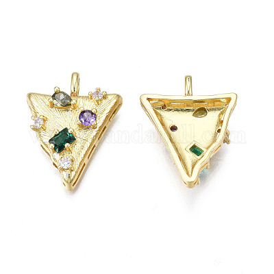 Латунные микро проложить кубического циркония подвески ZIRC-N039-224-1