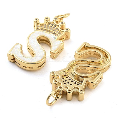 Латунные микропаве прозрачные подвески с фианитом KK-G498-01S-02-1