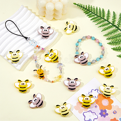 15шт 3 цвета силиконовые бусины SIL-HS0001-01-1