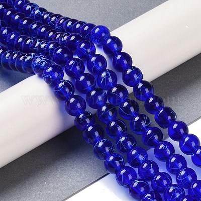 Строковые прозрачные стеклянные бусины в нитях GLAD-Q012-8mm-22-1