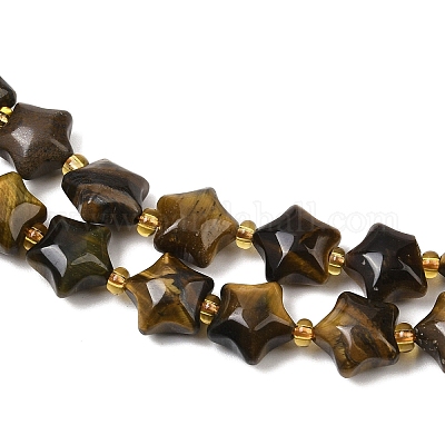 Природных тигровый глаз бисер нитей G-Z080-A16-10mm-1