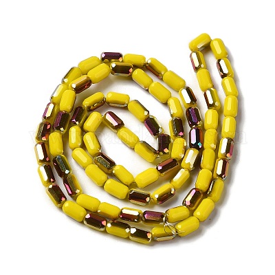 Стеклянные бусины с гальваническим покрытием  EGLA-D031-01-22-1