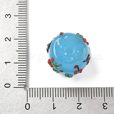 Бусины ручной работы в технике лэмпворк с неровностями LAMP-M025-01C-1