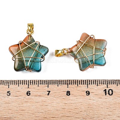 Подвески lampwork GLAA-T023-06I-1