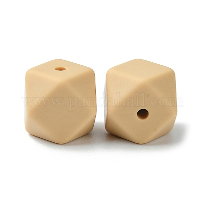 Круглые/многоугольные фокальные бусины из пищевого силикона SIL-F003-06B-1