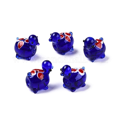 Бусы лэмпворк ручной работы LAMP-N024-36B-1