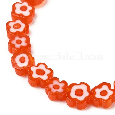 Ручной работы millefiori стеклянные бусины нитки LAMP-F035-09A-1