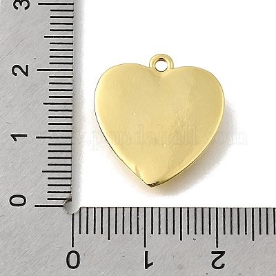 Подвеска в форме сердца из латуни с кабошоном KK-P306-06G-1
