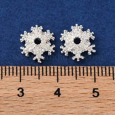 Колпачки для бусин из прозрачного кубического циркония из латуни KK-K378-48B-S-1