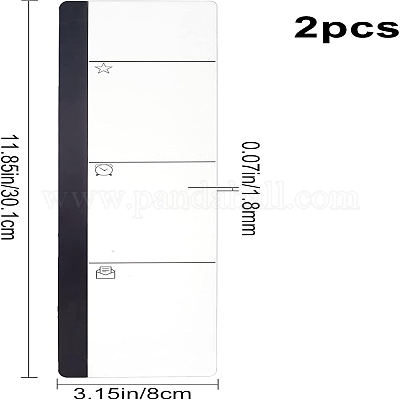 2 шт. 2-х стильная акриловая самоклеящаяся многофункциональная доска для заметок AJEW-GF0003-72-1
