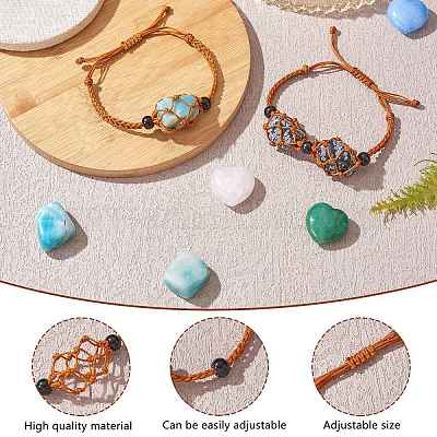 Регулируемый плетеный нейлоновый шнур макраме мешочек изготовление браслета AJEW-SW00013-04-1