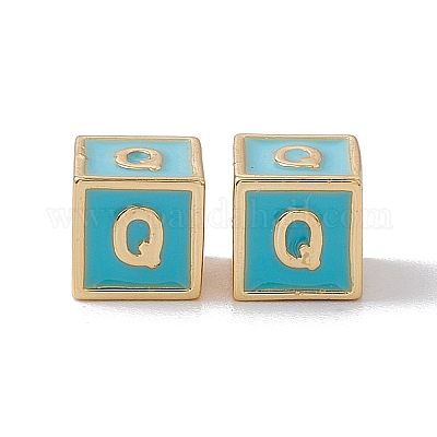 Стойки покрытие латунь эмаль бисер KK-B060-04G-06Q-1