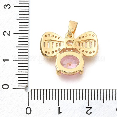 Подвески латунные горный хрусталь KK-S049-15G-1