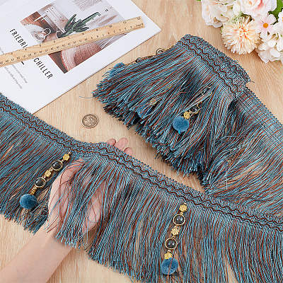 4 м полиэстеровая бахрома с кисточками DIY-OC0013-37B-1