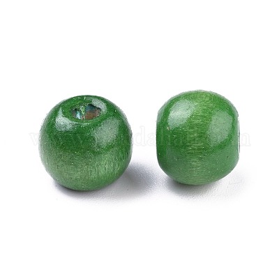 Крашеные натуральные деревянные бусины&nbsp;WOOD-Q006-12mm-05-LF-1