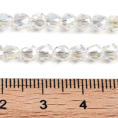 Стеклянные бусины с гальваническим покрытием &nbsp;EGLA-D030-T4mm-B02-1