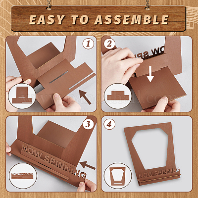 Подставки для музыкальных пластинок из дерева ODIS-WH0030-95A-1