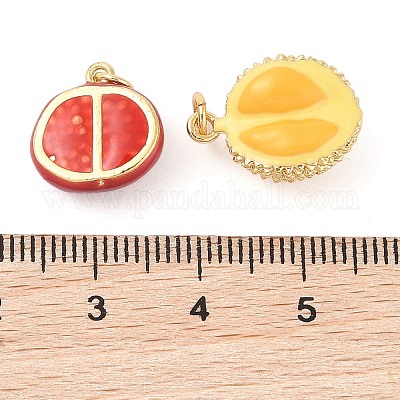 Подвески из латуни с эмалью в стойку KK-G507-04A-G-1