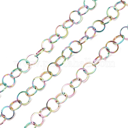 Chapado de iones (ip) color del arco iris 304 cadenas rolo de acero inoxidable CHS-B001-03M-1