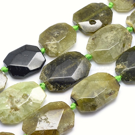 Natürlichen grünen Granat Perlen Stränge G-O170-83-1