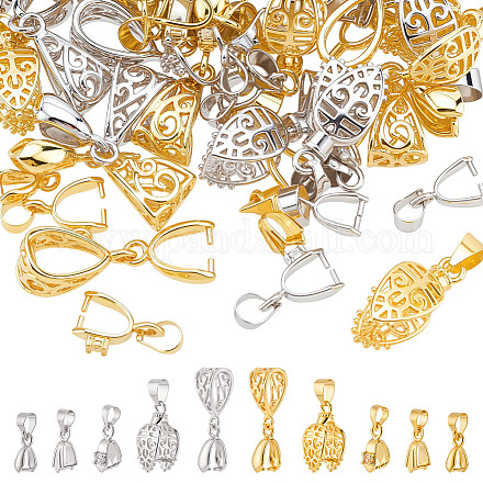 60 шт. 10-х стилевых латунных зажимных скоб KK-ME0002-25-1