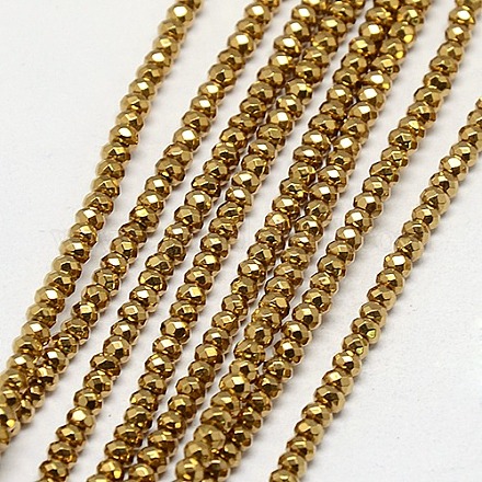 Electroplate Non-magnetic Synthetic Hematite Beads Strands G-J160-A-02-1
