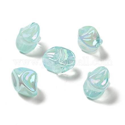 Placage uv perles acryliques irisées arc-en-ciel PACR-M002-07B-1