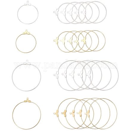 Brass Hoop Earring Findings KK-PH0036-14-1