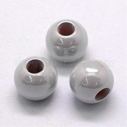 Perles européennes en plastique ABS d'imitation perle OACR-L008-12mm-A06-1