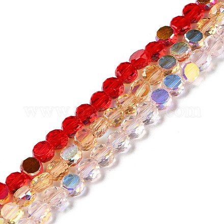Transparent Electroplate Glass Beads Strands GLAA-Q099-I01-M02-1