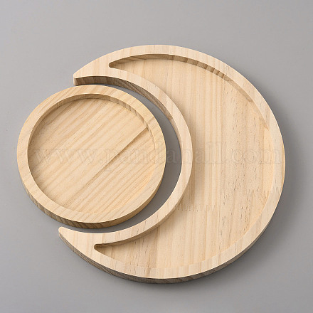 Деревянная тарелка для бутылок с лаком для ногтей&nbsp;AJEW-WH0314-34-1