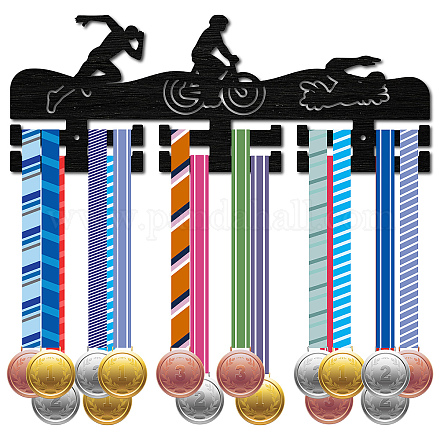 Porte-médaille en bois de mode ODIS-WH0041-037-1