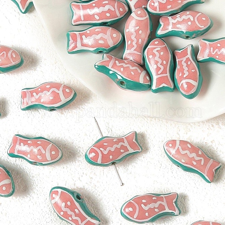 Фарфоровые бусины ручной работы PW-WG9BF07-04-1